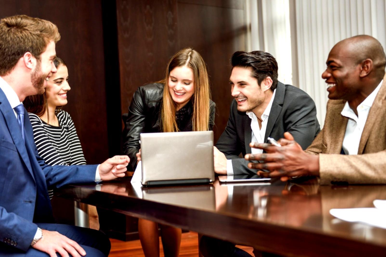 Modern business office environment